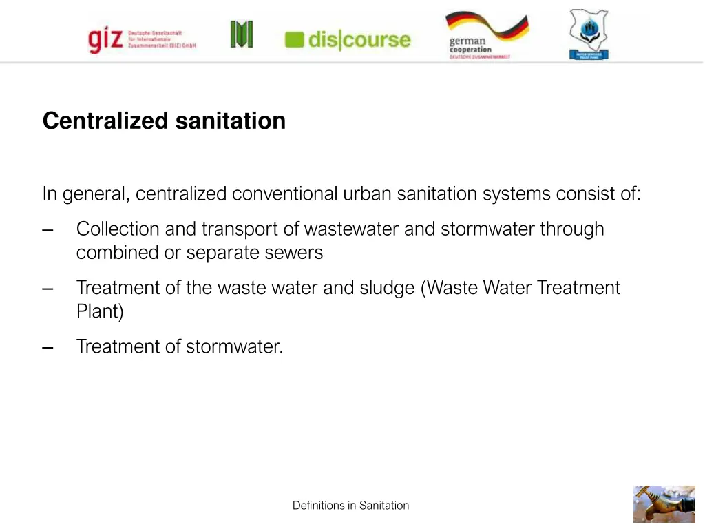 centralized sanitation