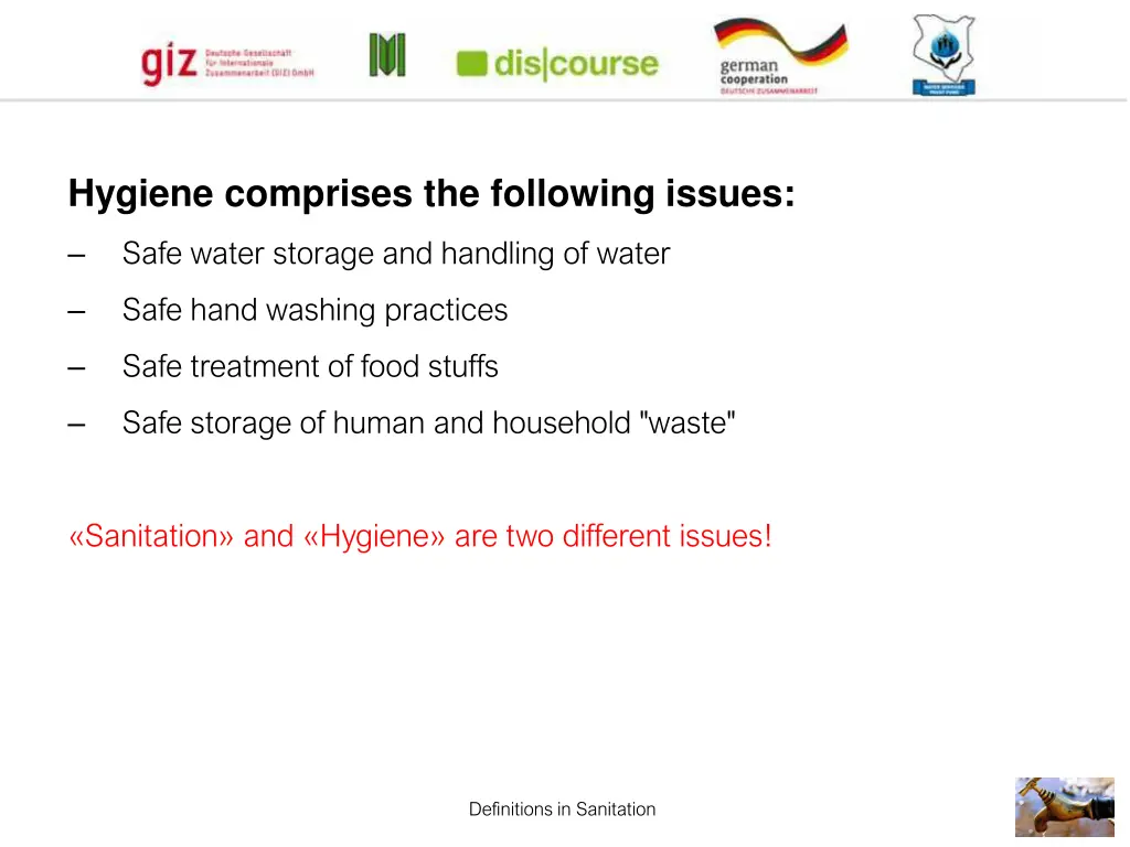 hygiene comprises the following issues