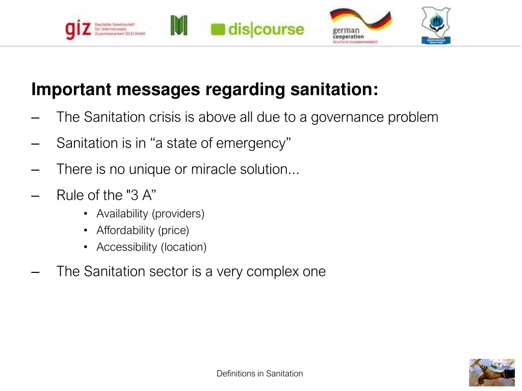 important messages regarding sanitation