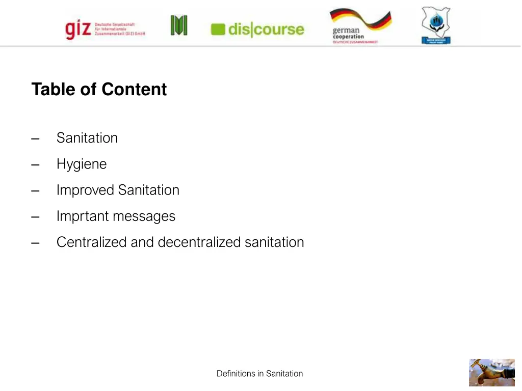 table of content