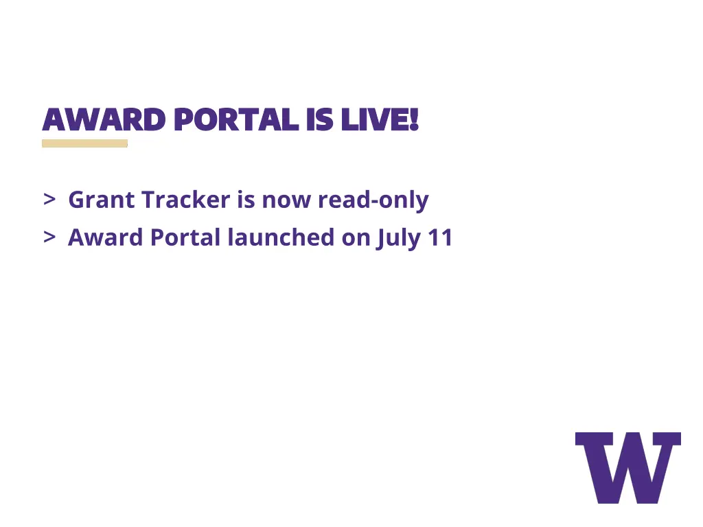 award portal is live award portal is live