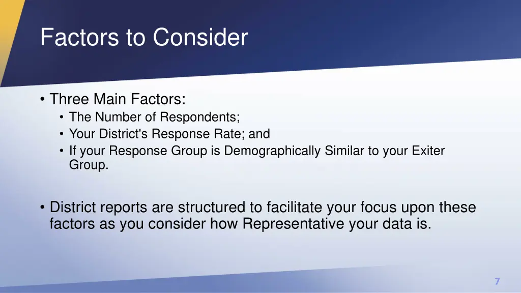 factors to consider
