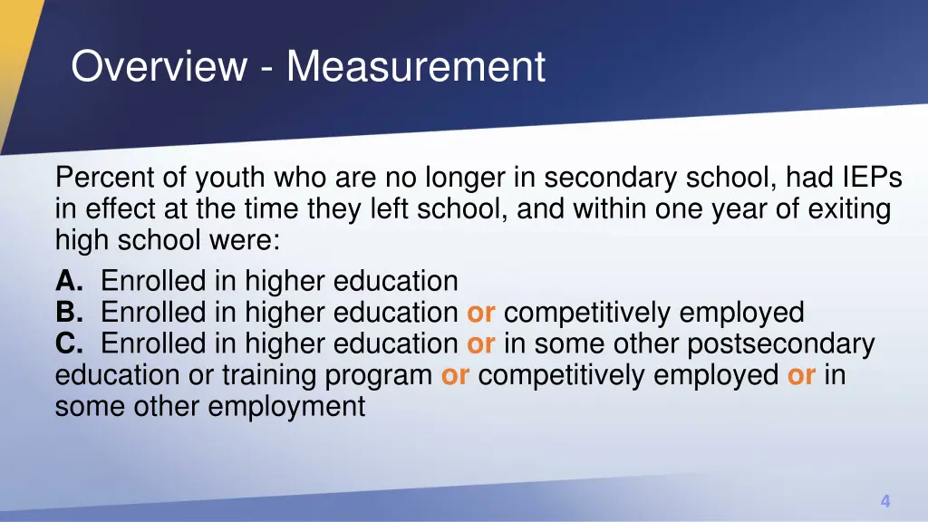 overview measurement