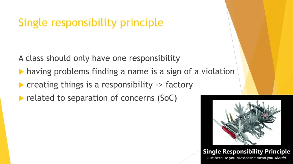 single responsibility principle