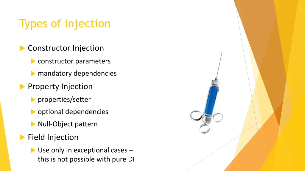 types of injection