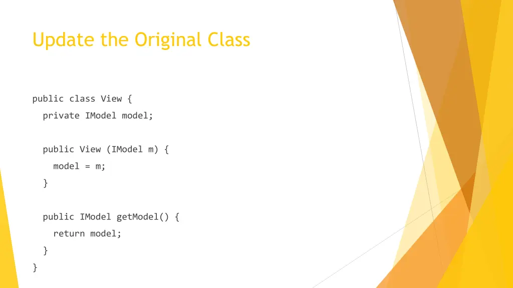 update the original class