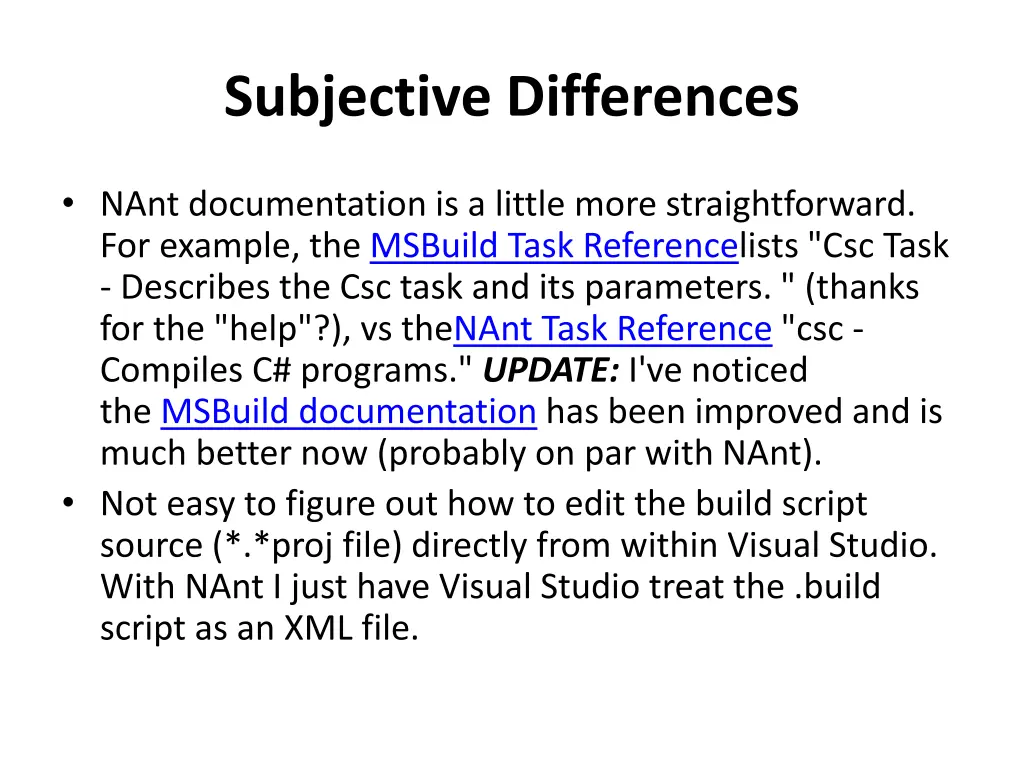 subjective differences