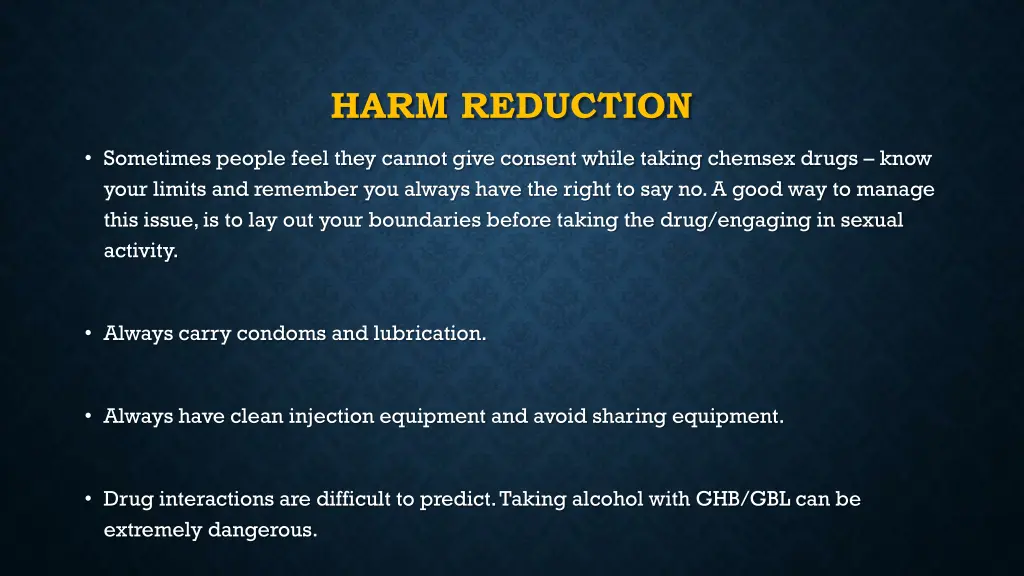 harm reduction