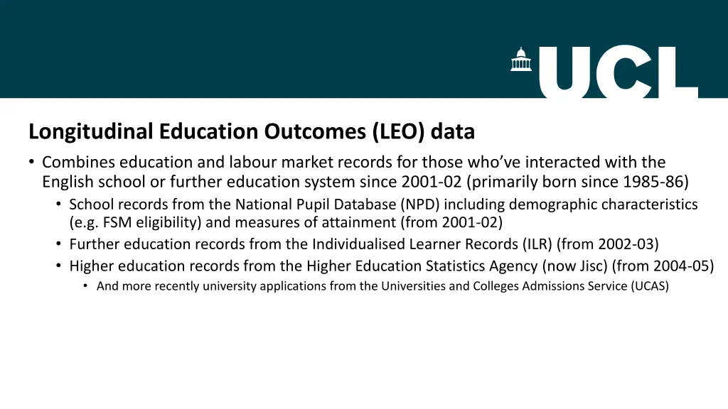 longitudinal education outcomes leo data combines