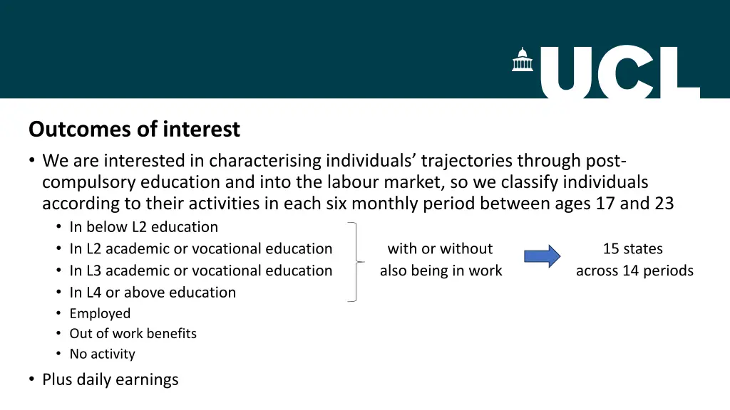outcomes of interest we are interested