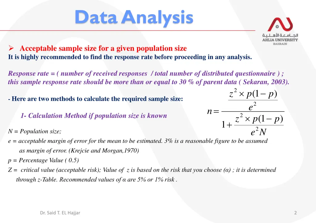 data analysis