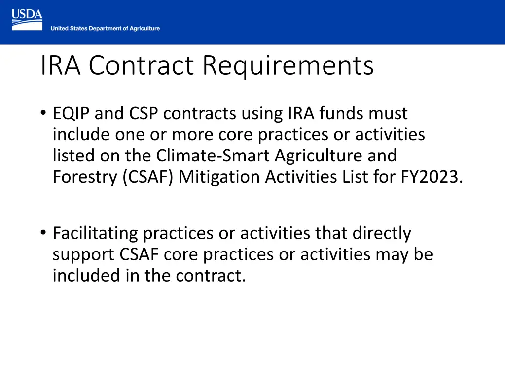 ira contract requirements