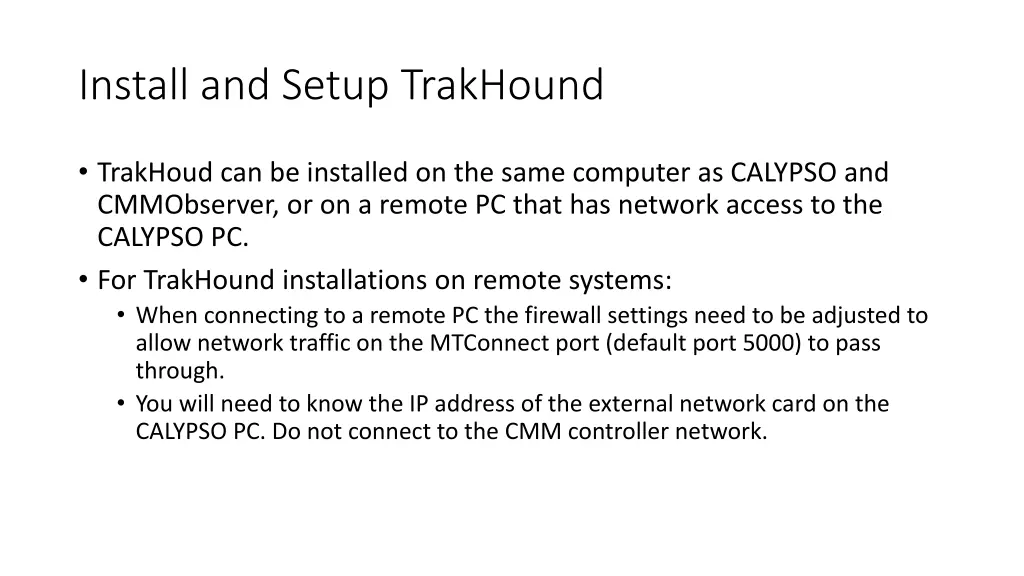 install and setup trakhound
