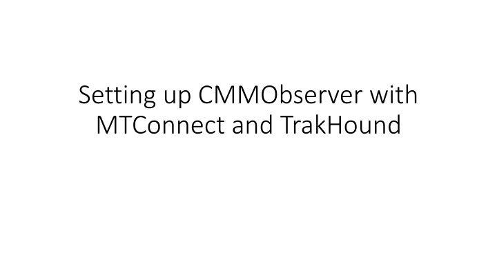 setting up cmmobserver with mtconnect