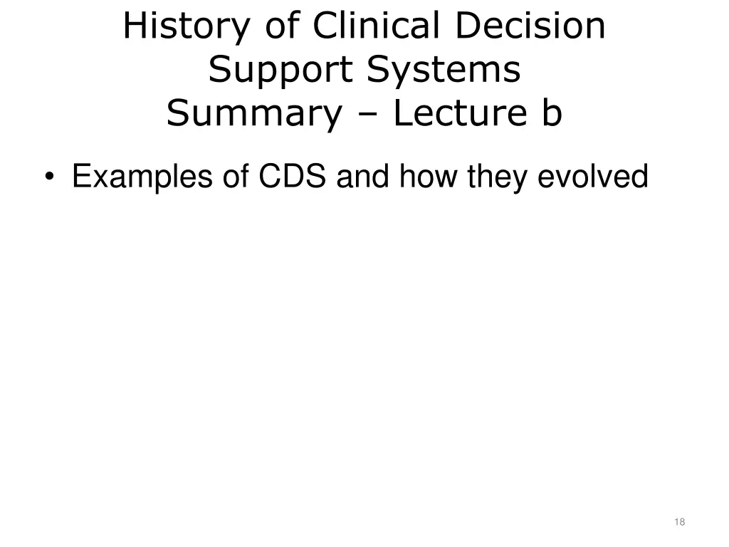 history of clinical decision support systems 1