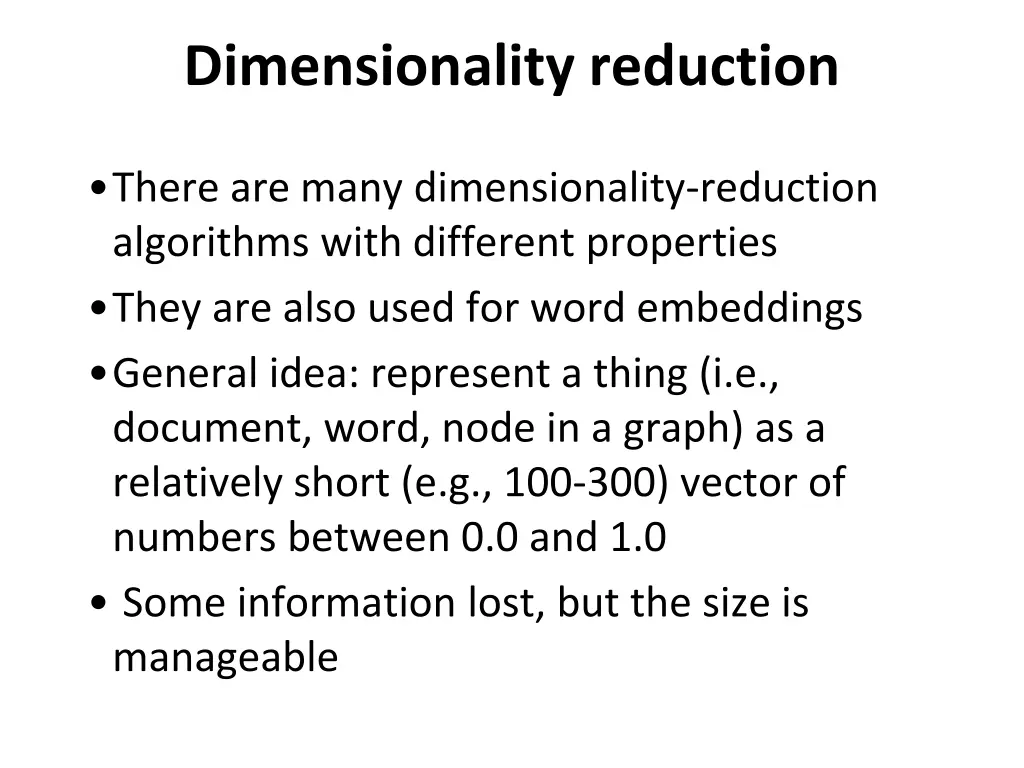 dimensionality reduction 1