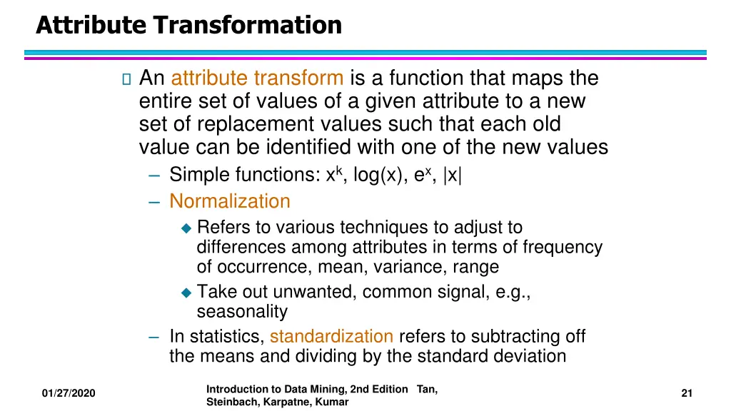 attribute transformation