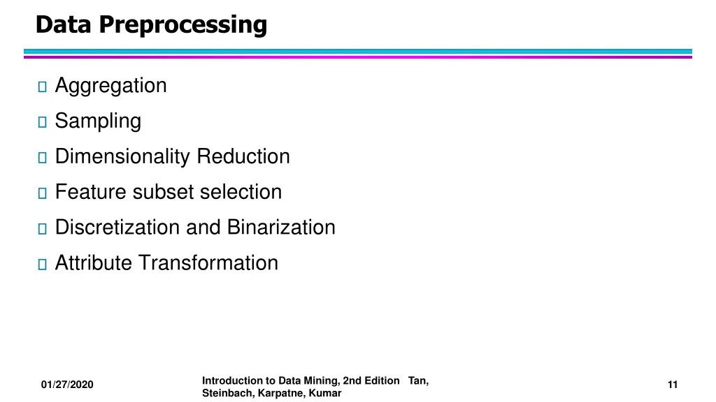 data preprocessing