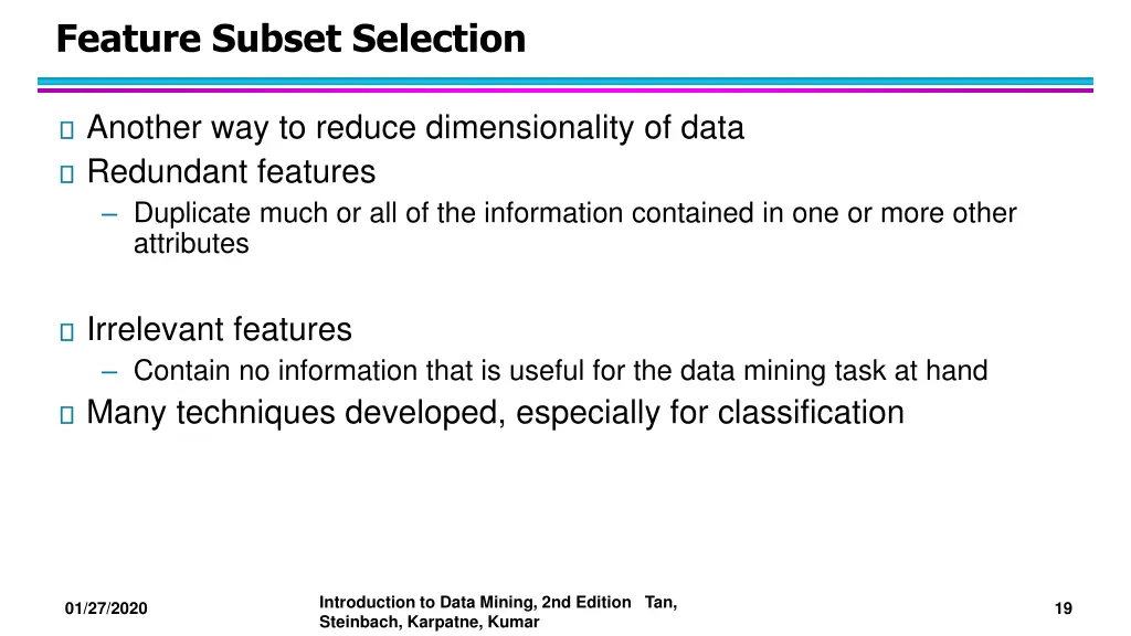 feature subset selection