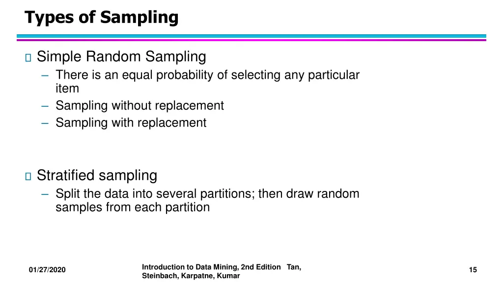 types of sampling