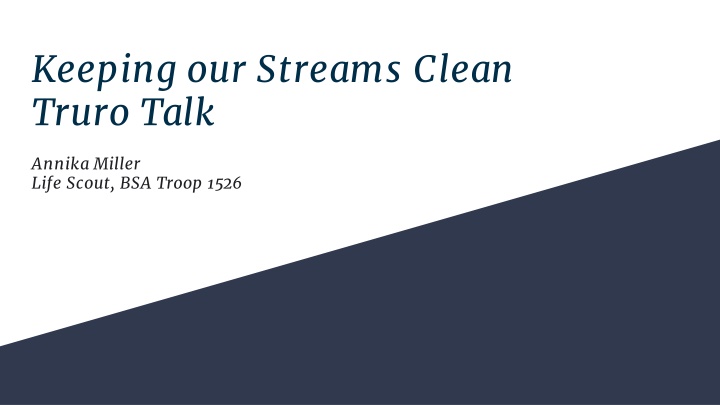 keeping our streams clean truro talk