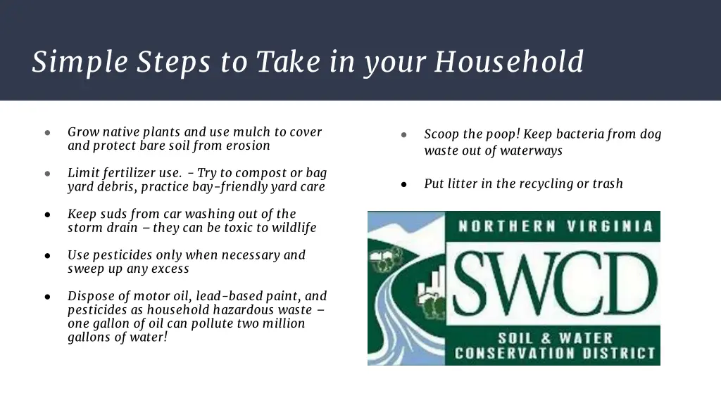 simple steps to take in your household