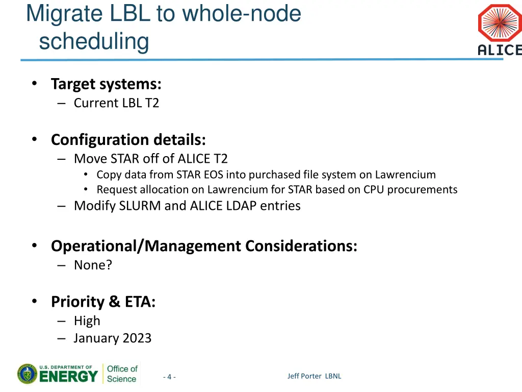 migrate lbl to whole node scheduling