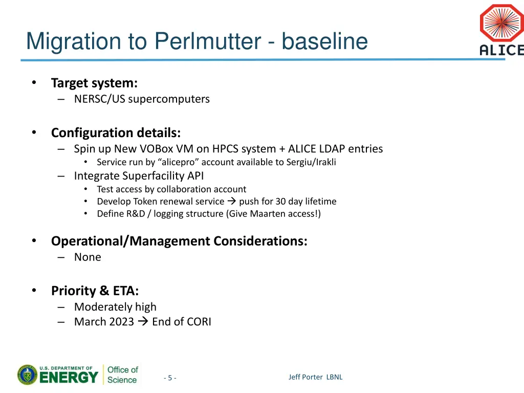 migration to perlmutter baseline