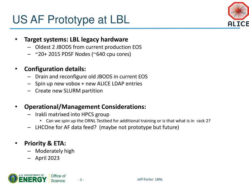 us af prototype at lbl