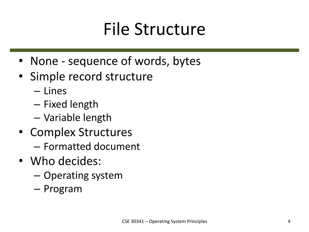 file structure