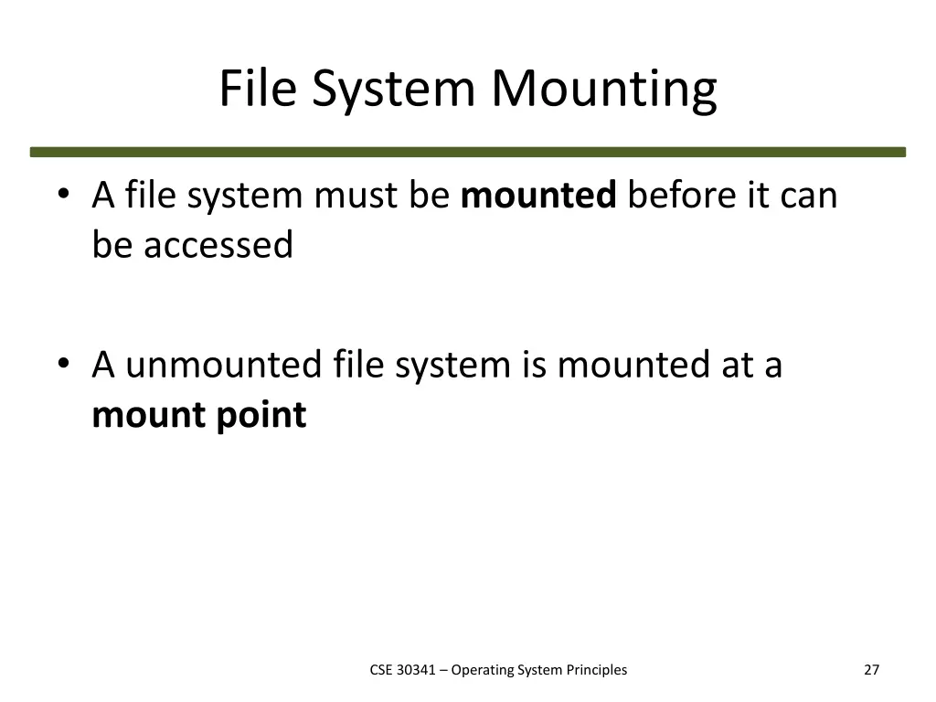 file system mounting
