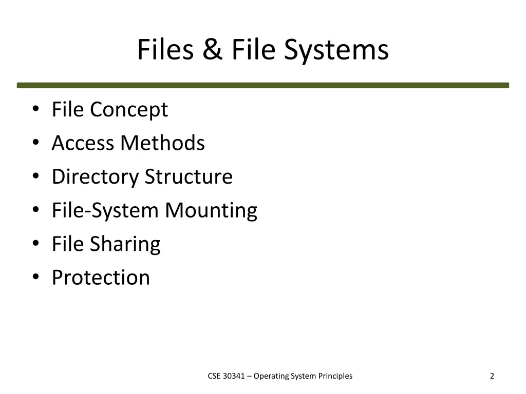 files file systems
