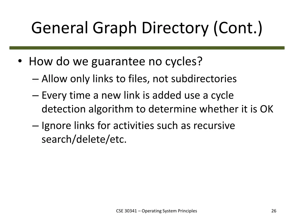 general graph directory cont