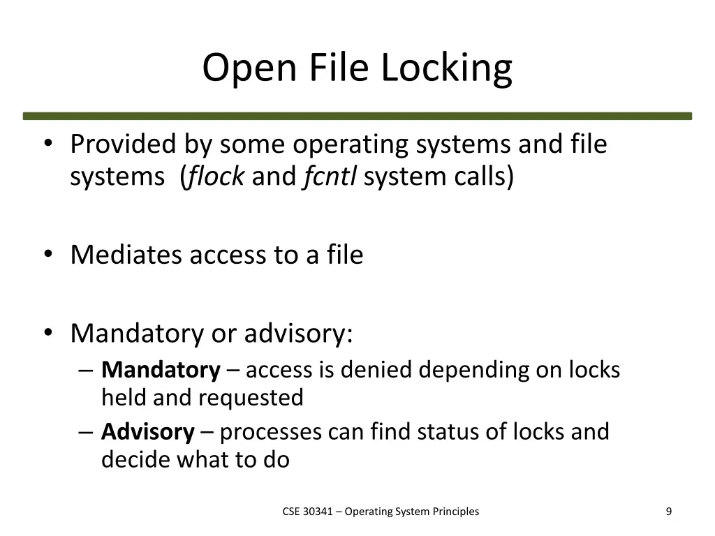 open file locking