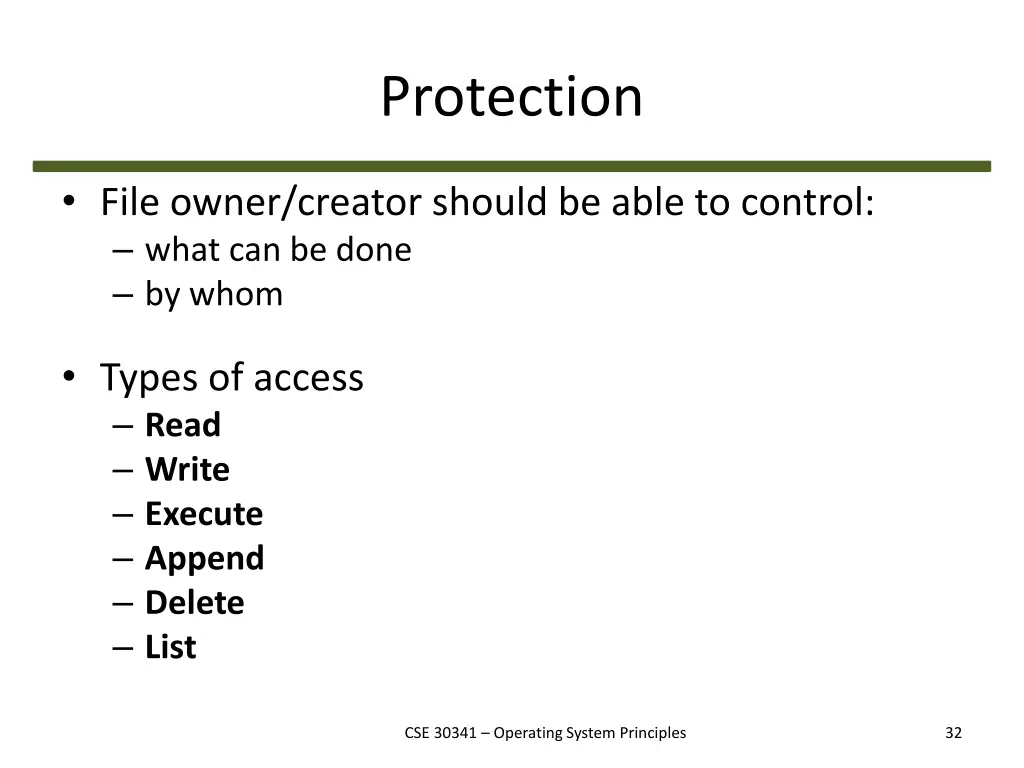 protection