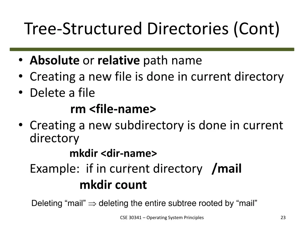 tree structured directories cont 1