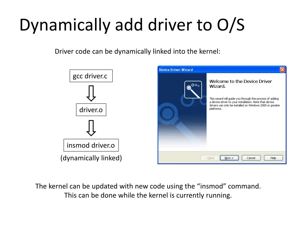 dynamically add driver to o s