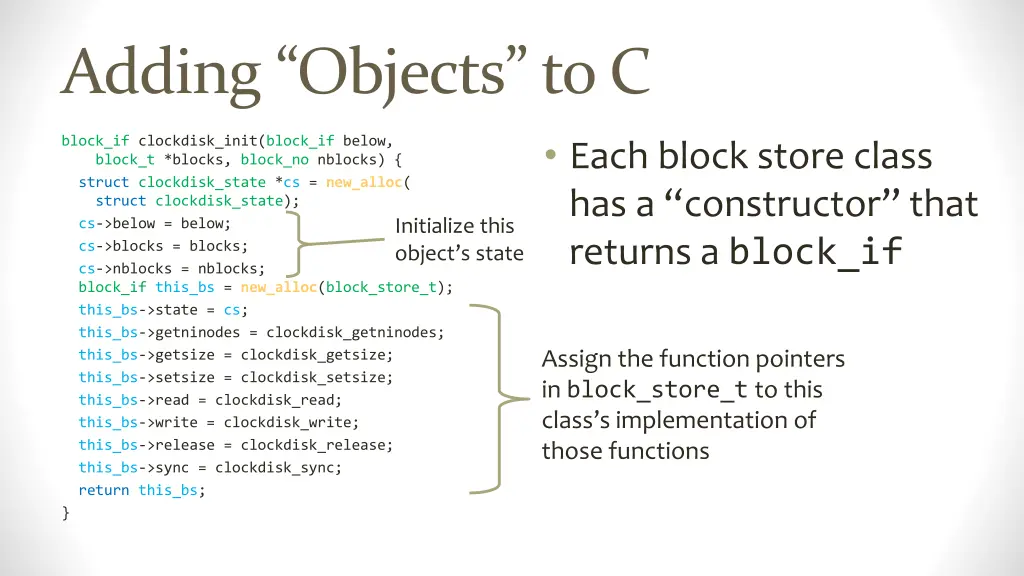 adding objects to c 1