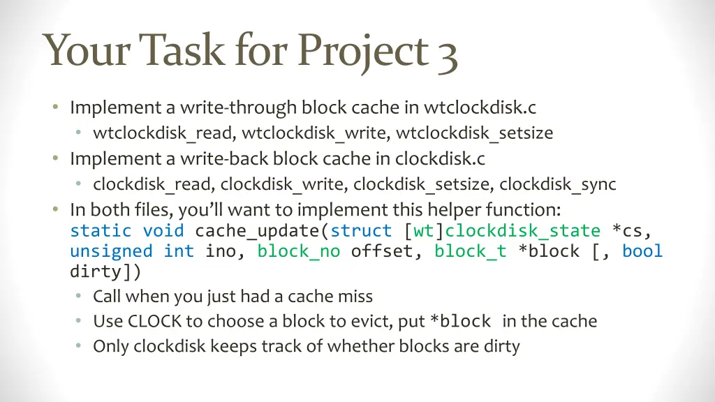 your task for project 3