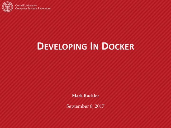 d eveloping i n d ocker
