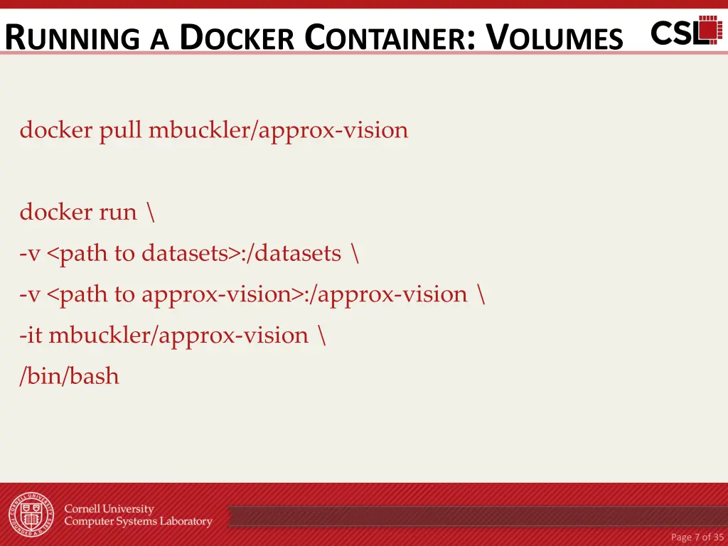 r unning a d ocker c ontainer v olumes