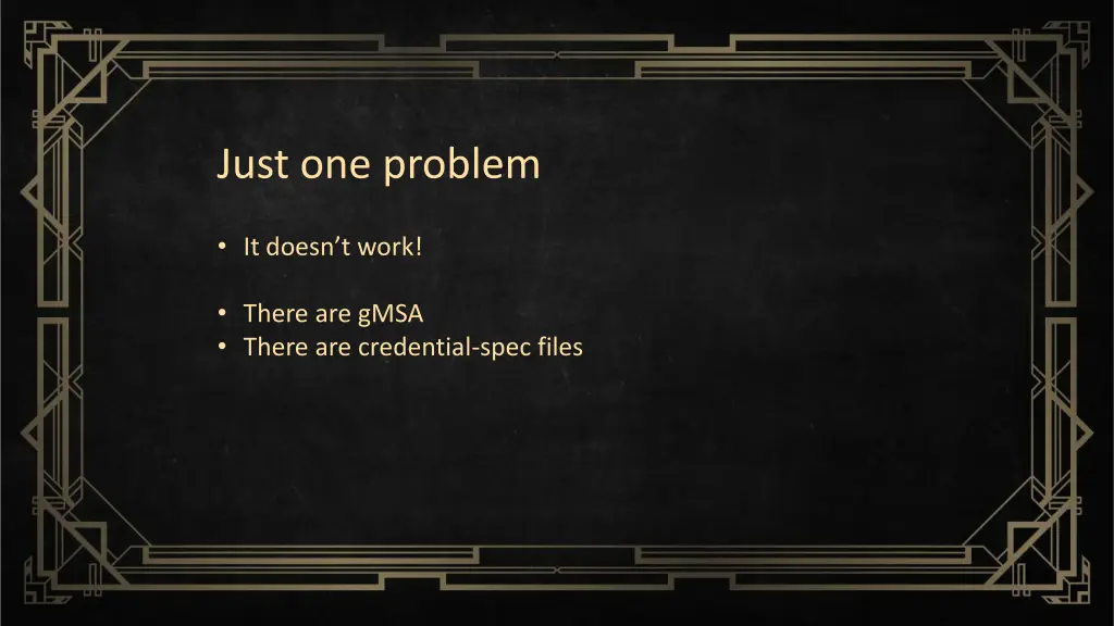 just one problem 1