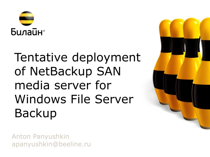 tentative deployment of netbackup san media