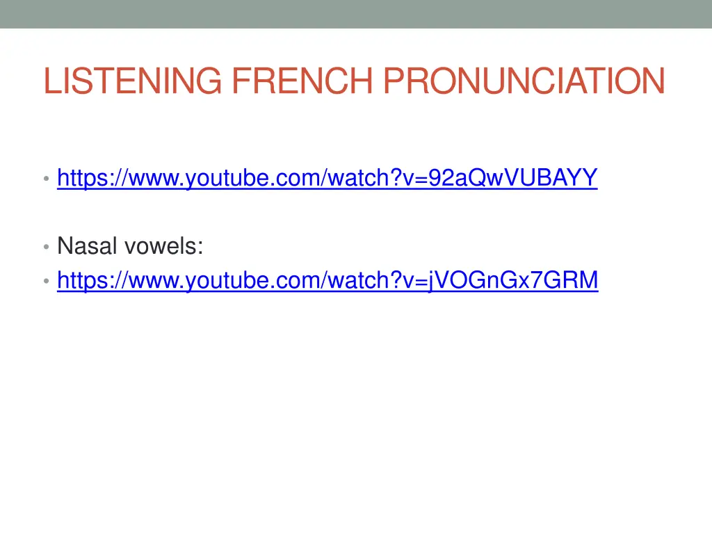 listening french pronunciation