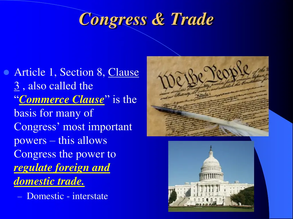 congress trade