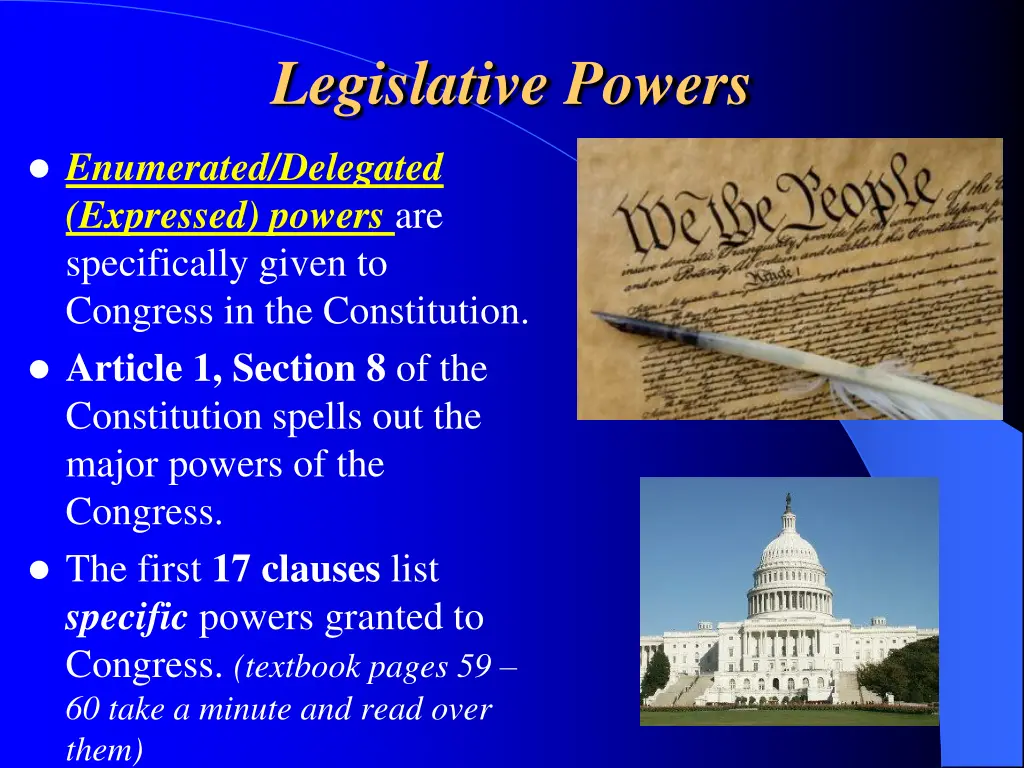legislative powers