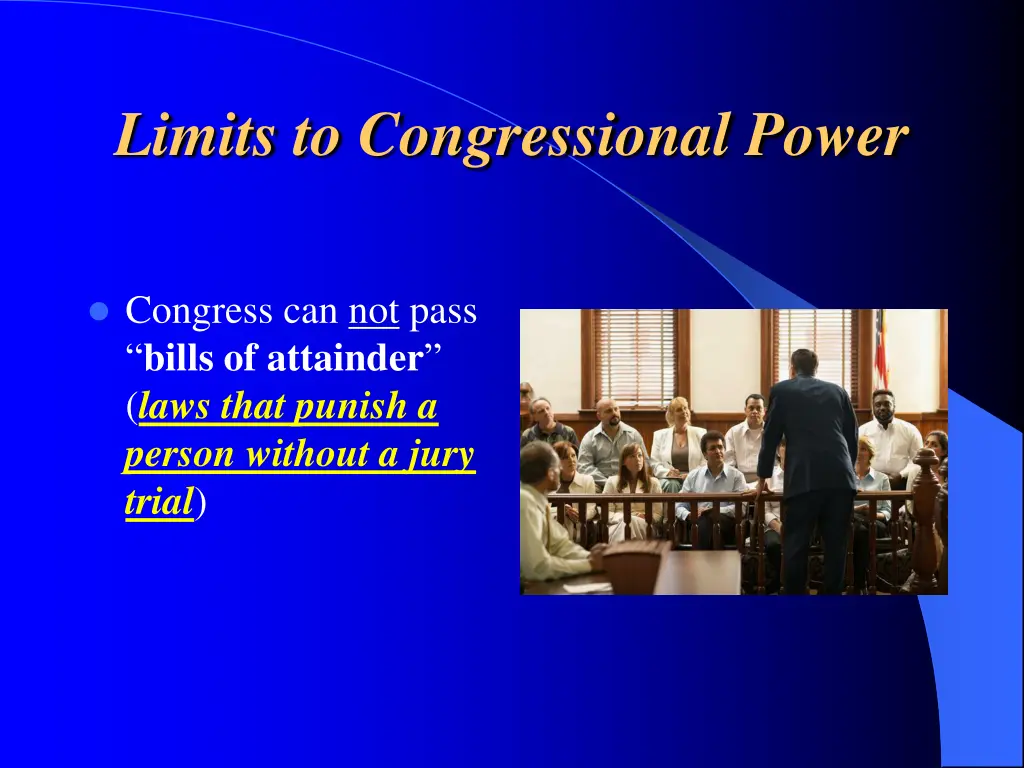 limits to congressional power 1