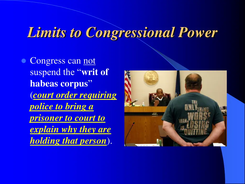 limits to congressional power 2