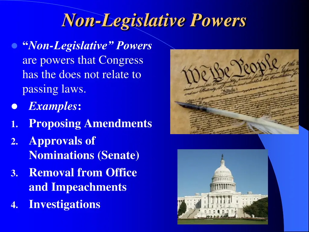 non legislative powers
