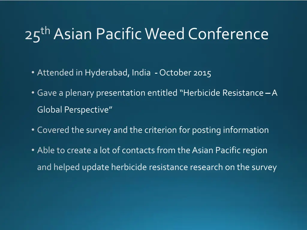 25 th asian pacific weed conference